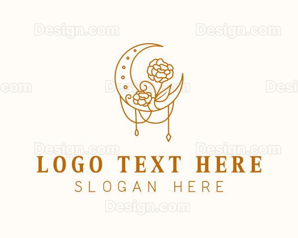 Beauty Lunar Flower Logo