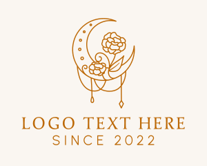 Beauty Lunar Flower logo design