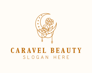 Beauty Lunar Flower logo design