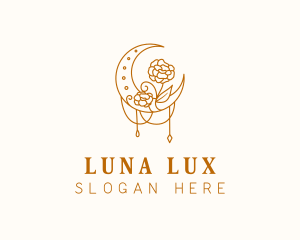 Beauty Lunar Flower logo design