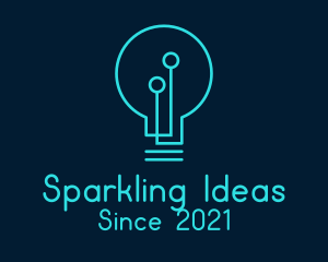 Blue Minimalist Bulb  logo