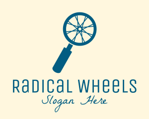 Blue Search Wheel  logo design