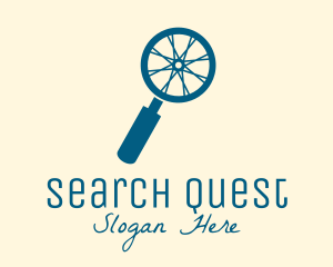 Blue Search Wheel  logo design