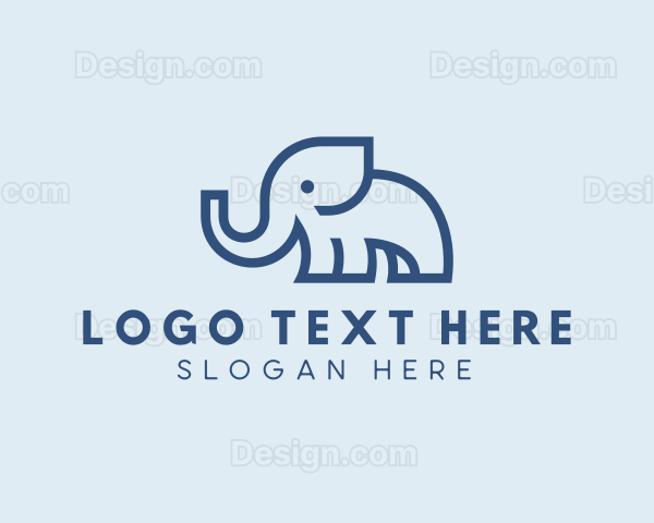 Wildlife Minimalist Elephant Logo