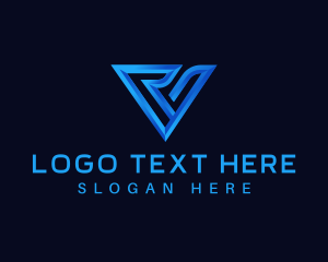 Digital Firm Letter V logo