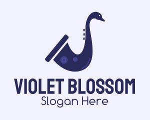 Violet Duck Saxophone  logo design