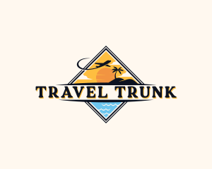 Beach Travel Tourism logo design