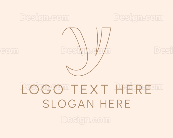 Elegant Cursive Letter Y Logo