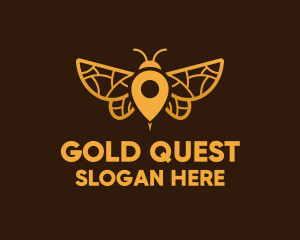 Gold Insect Locator logo design