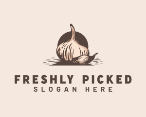 Garlic Spices Ingredient logo design