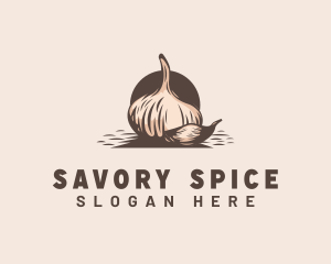 Garlic Spices Ingredient logo design