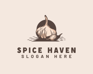 Garlic Spices Ingredient logo design
