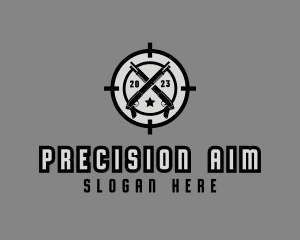 Firearm Gun Crosshair logo