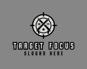 Firearm Gun Crosshair logo design