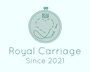 Royal Heart Embroidery  logo design