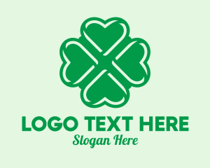 Green Heart Shamrock  logo