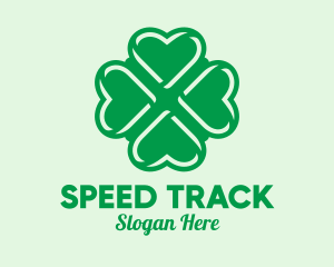 Green Heart Shamrock  logo