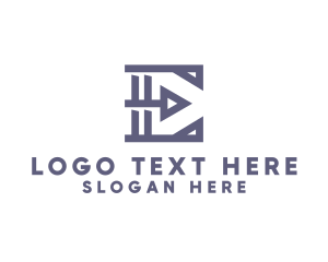 Shape - Geometric Shape Letter E logo design