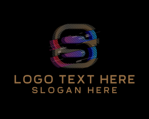 Gradient Glitch Letter S logo