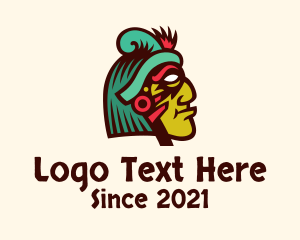 Chieftain - Colorful Mayan Face logo design