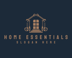 Home Renovation Construction Tools logo design