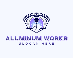 Laser Engraving Metalworks logo design