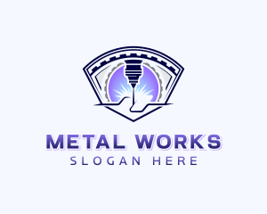 Laser Engraving Metalworks logo design