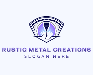 Laser Engraving Metalworks logo design