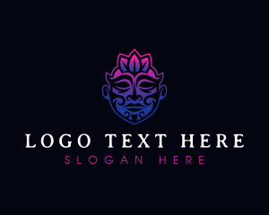 Maori Mask Tribal logo