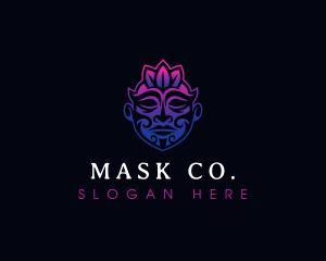 Maori Mask Tribal logo