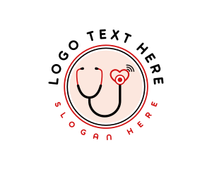 Patient - Medical Heart Stethoscope logo design