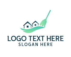 House Broom Cleaning Logo