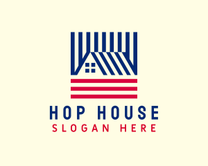 Patriotic Residential House logo design