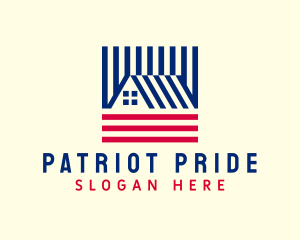 Patriotic Residential House logo design