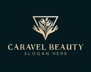 Beauty Wellness Floral logo design