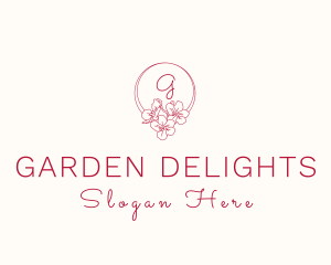 Orchid Flower Garden logo design