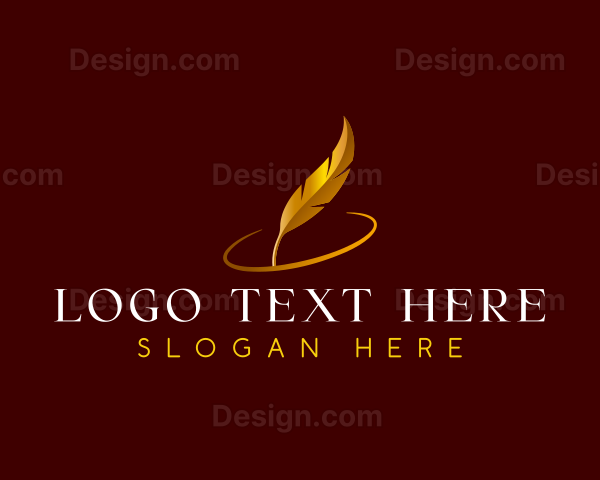 Feather Quill Writing Logo