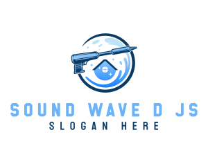 Power Wash Cleaning Wave logo design