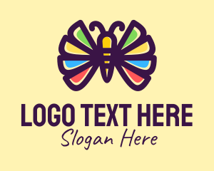 Colorful Butterfly Wings logo