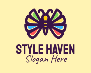 Colorful Butterfly Wings Logo