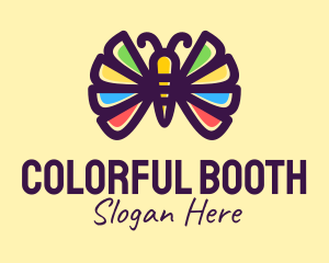 Colorful Butterfly Wings logo design