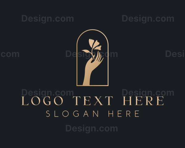 Flower Hand Elegant Logo