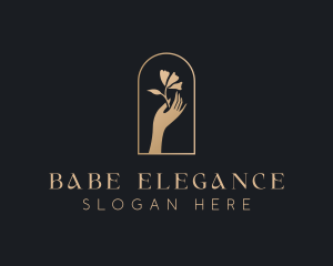 Flower Hand Elegant logo design