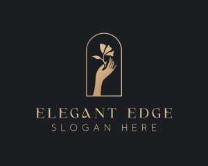 Flower Hand Elegant logo design