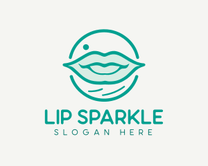 Green Lips Circle logo design