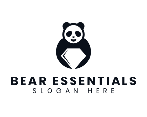 Panda Bear Diamond logo design