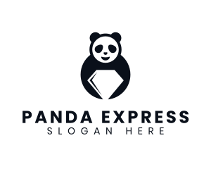 Panda Bear Diamond logo design