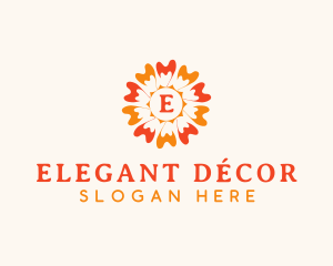 Flower Petals Decor logo design