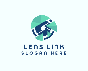 Lens Surveillance Security logo design