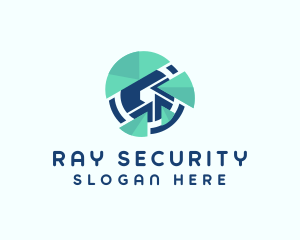 Lens Surveillance Security logo design